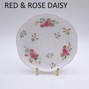Shelley Red & Rose Orphan Saucer